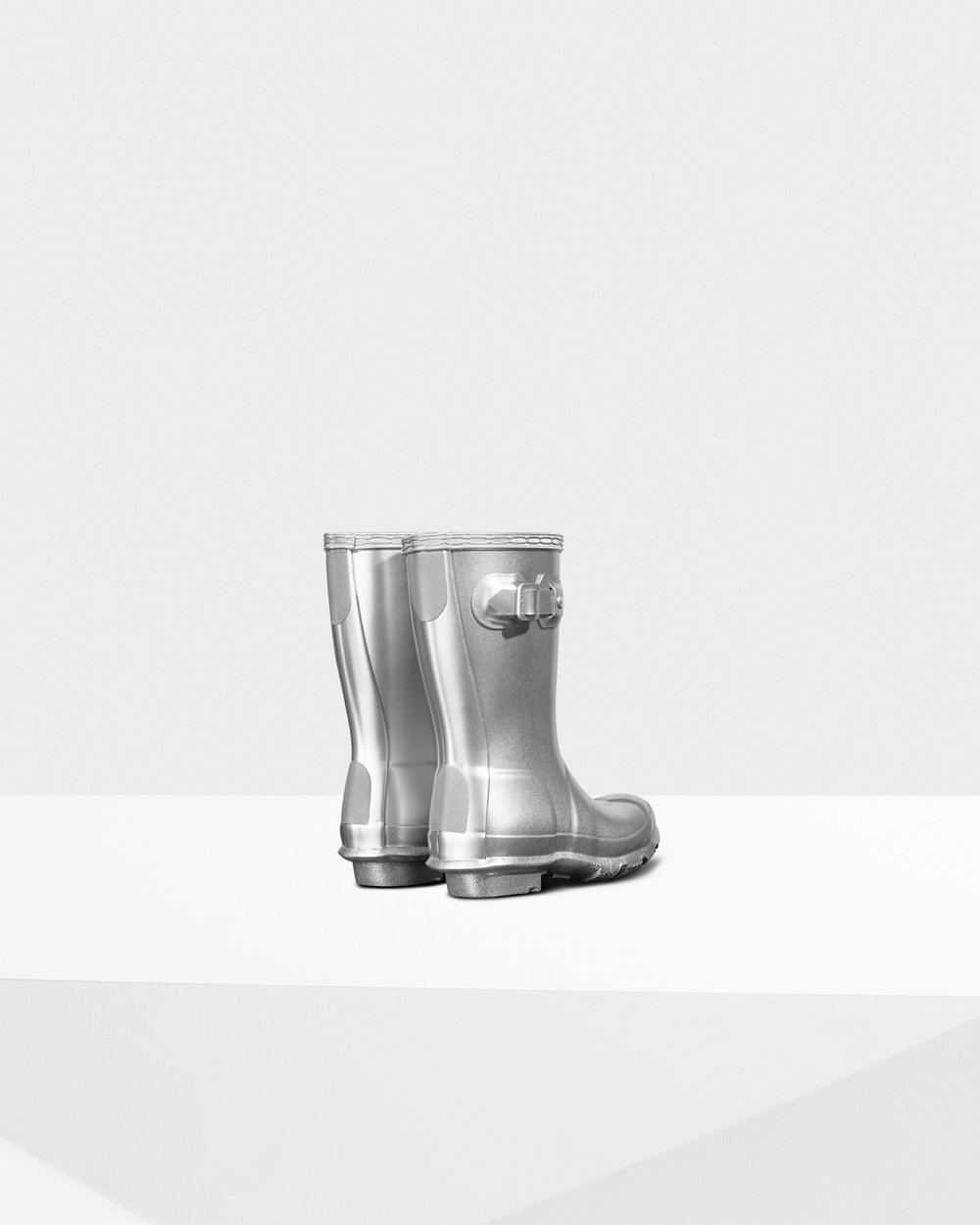 Kids Hunter Original Little Metallic | Rain Boots Silver | NZ-13786-QBJZ